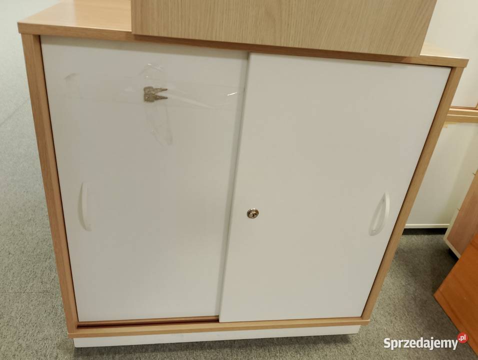 KOMODA Z DRZWIAMI PRZESUWNYMI zamykana na klucz Biurka Kowale sprzedam