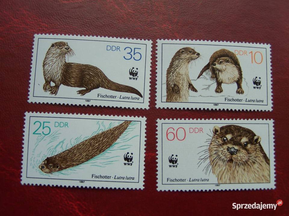NRD 1987 MNH Mi 310710 Fauna Zwierzęta Wydry WWF