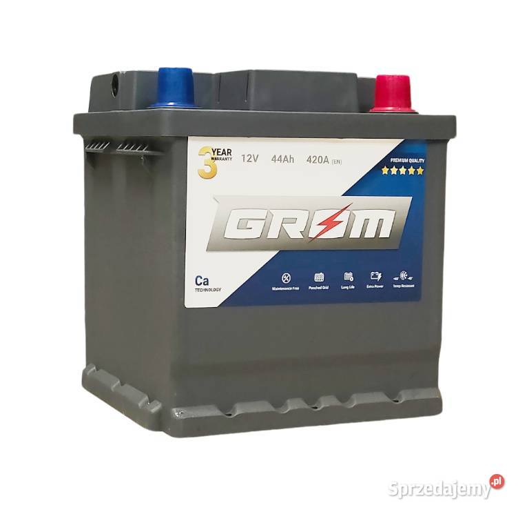 Akumulator 44Ah 420A EN Grom Kostka PRAWY PLUS Starogard Gdański