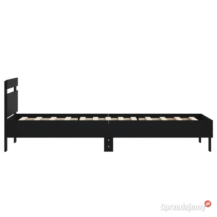 Rama łóżka z wezgłowiem czarna 75x190 WM838569 70cm Łóżka i materace mazowieckie Warszawa