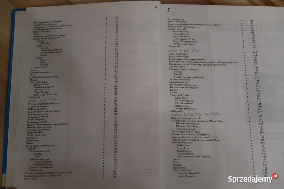 Dzieje literatury w epokach antyku do mazowieckie Siedlce
