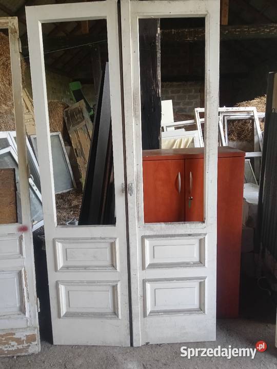 Drzwi balkonowe kamienicy dwuskrzydłowe Czernikówko