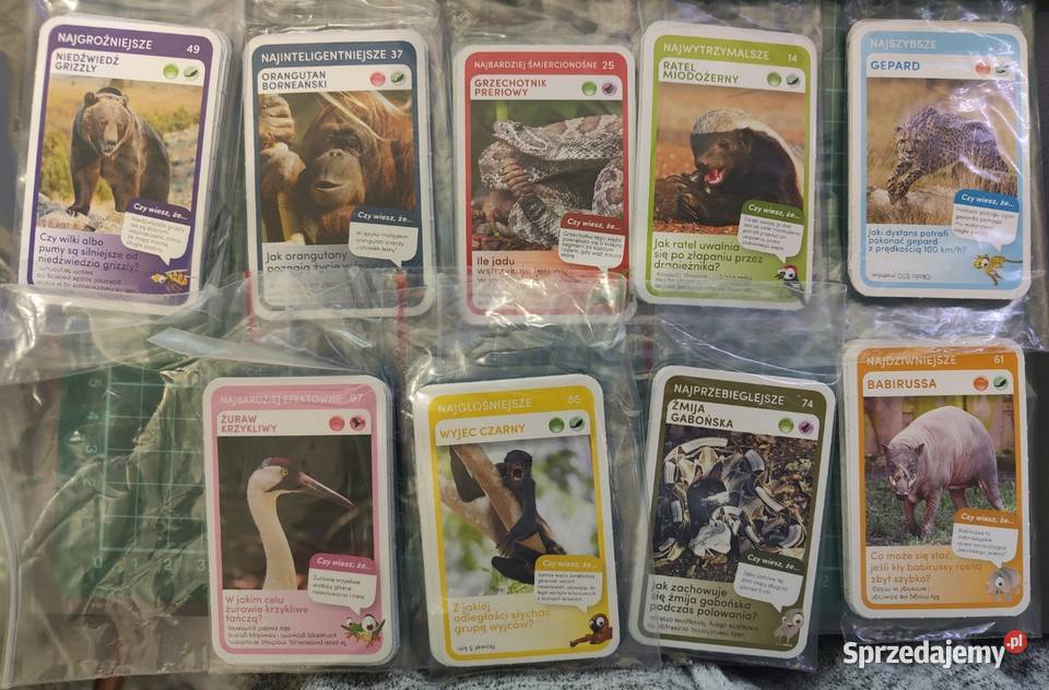 Super Zwierzaki Karty do albumu Biedronka Warszawa