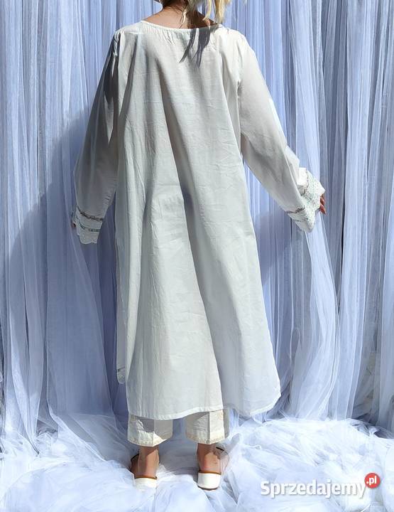 Długa biała tunika orientalna XXL 44 bawełna zachodniopomorskie Szczecin