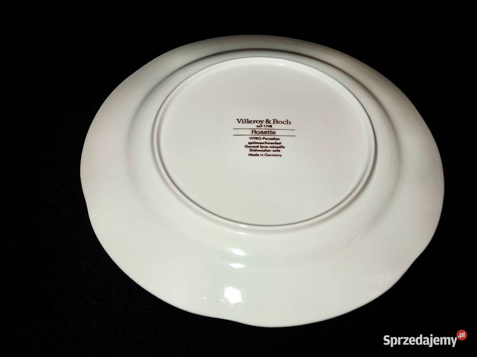 Talerz deserowy Villeroy Boch Rosette Antyki, Sztuka, Kolekcje Chełm