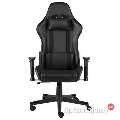 vidaXL Obrotowy fotel gamingowy czarny PVC20478 Warszawa sprzedam