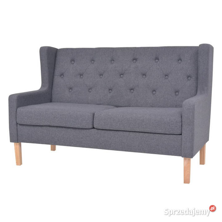2osobowa sofa tapicerowana tkaniną szara Warszawa