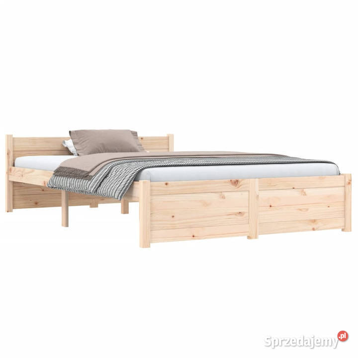 Rama łóżka lite drewno podwójna 135x190 WM815019 Warszawa