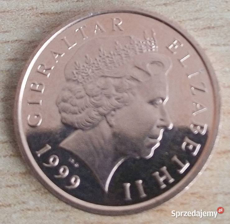 GIBRALTARONE PENNY1999 ŁADNY Antyki, Sztuka, Kolekcje Legionowo
