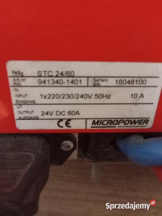 Prostownik ładowarka 24V 60A do wózka widłowego