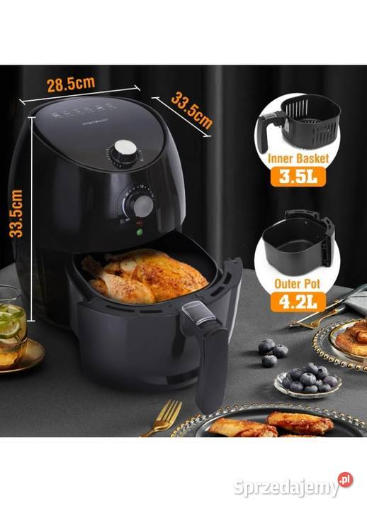 FRYTKOWNICA BEZTŁUSZCZOWA 35L 1500 W