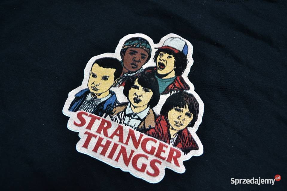 Koszulka czarna Stranger Things M L tshirt mazowieckie sprzedam