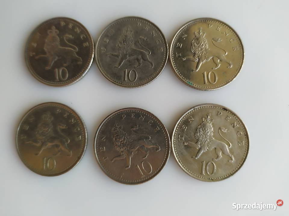 Moneta 10 TEN PENCE UK warmińsko-mazurskie