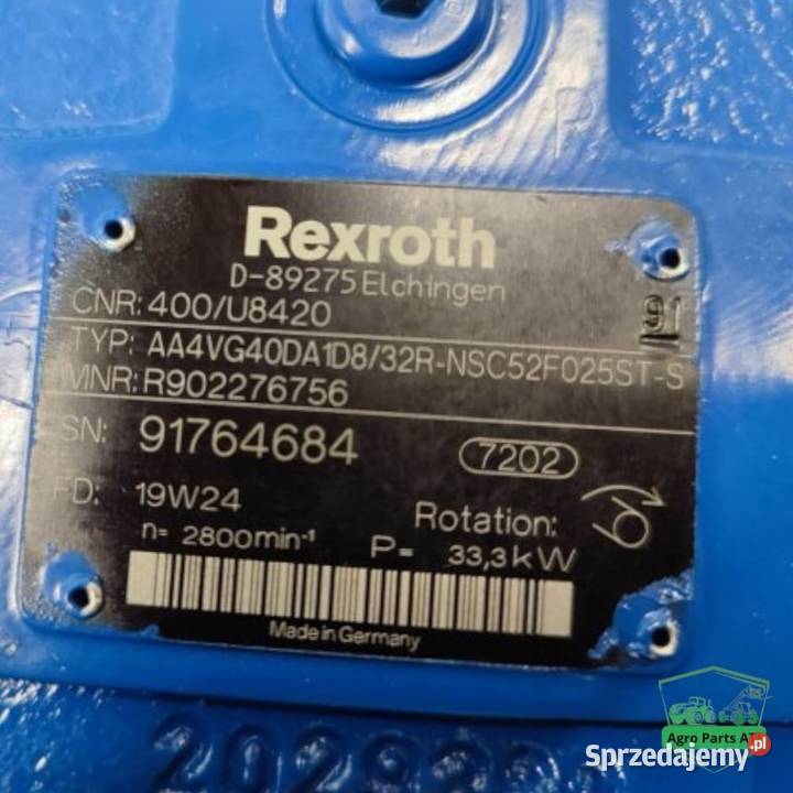 Pompa jazdy Rexroth R902276756 fabrycznie nowa Ciechanowiec sprzedam