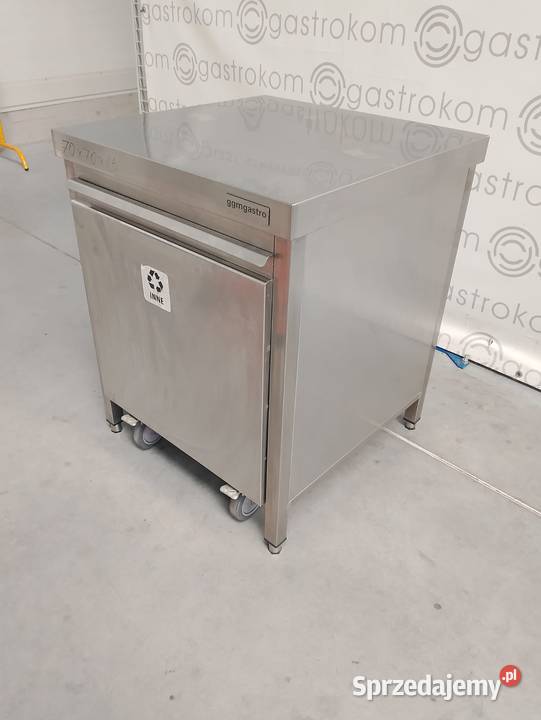 Stół z koszem na śmieci stal nierdzewna 70x70x85 Wrocław