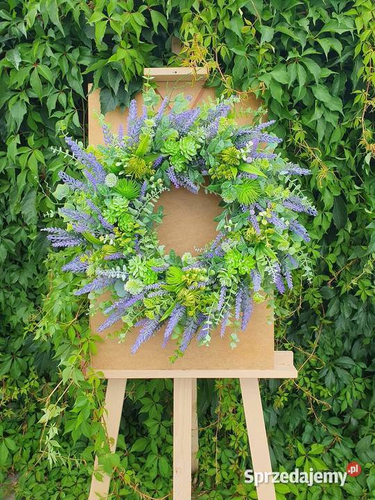 Wianek na drzwi lawendowy okazały 50 sprzedam