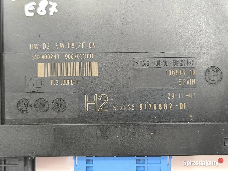 MODUŁ KOMFORTU BMW 1 E87 E81 LIFT 16 9176882 osobowe wielkopolskie