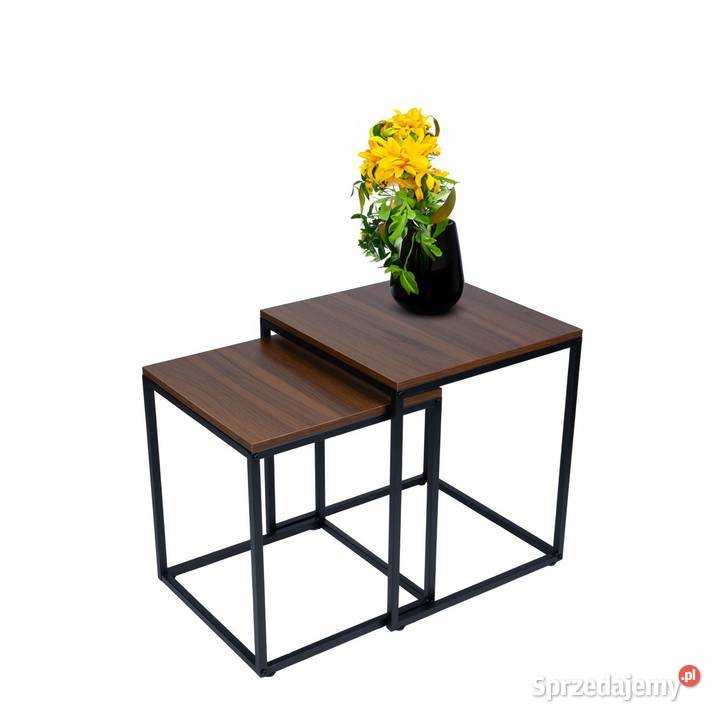 Nowoczesne stoliki kawowe kwadratowe zestaw 2w1 Stoliki kawowe i ławy Poznań