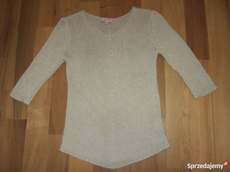 MS sweterek nude beż bluzkarękaw 34 XSS 3436 brązowy/beżowy Swetry i golfy Warszawa