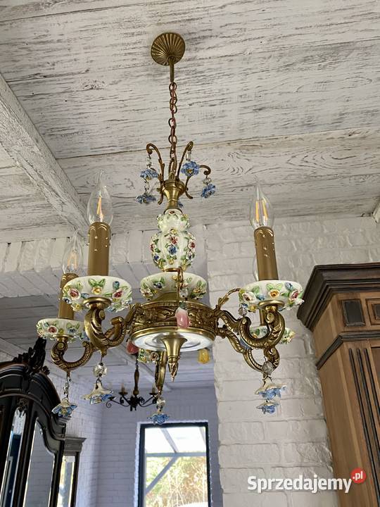 Francuski porcelanowy Żyrandol 24 Francja