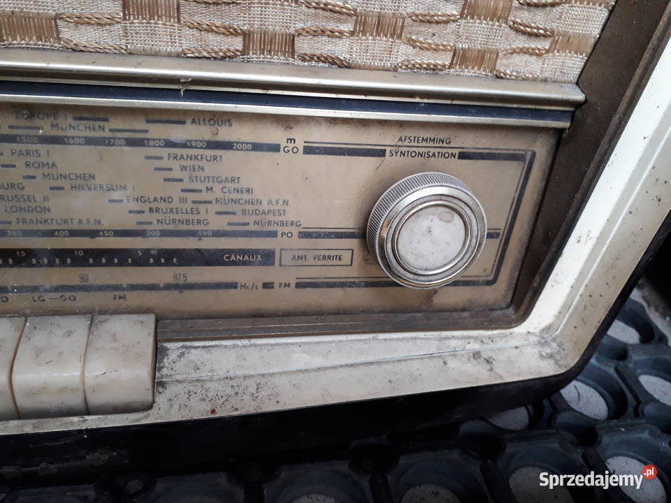 Radio lampowe stare Siera belgijski Philips Amplitunery