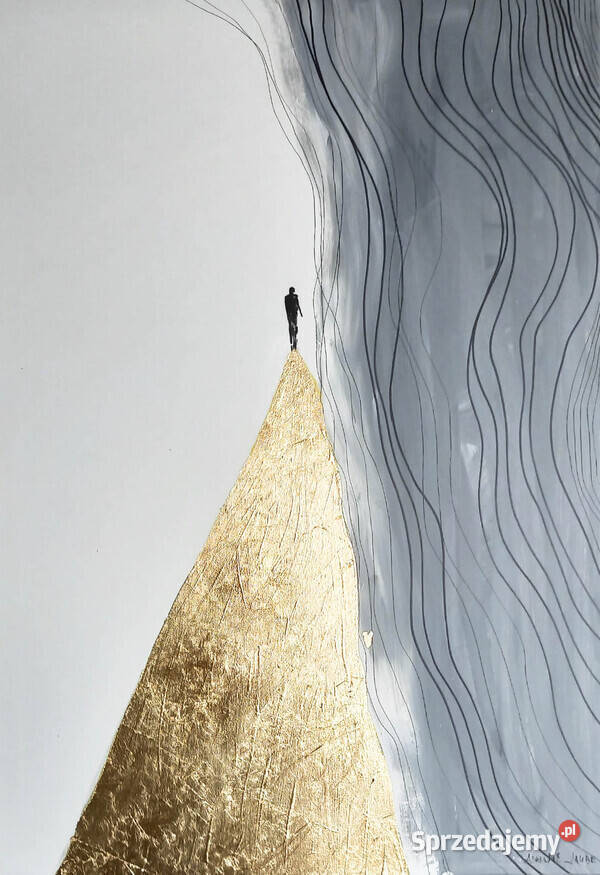 Ślad obraz akrylowy na płótnie 100x70 artystki A Katowice