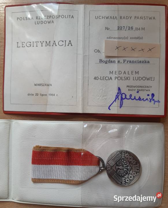 Medal 40lecia Polski Ludowej Rypin