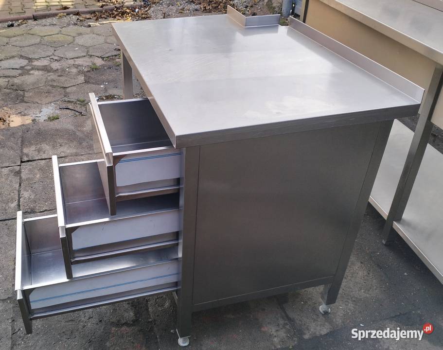 Stół gastronomiczny z szyfladami 100x70x85 wielkopolskie Słupia Kapitulna sprzedam