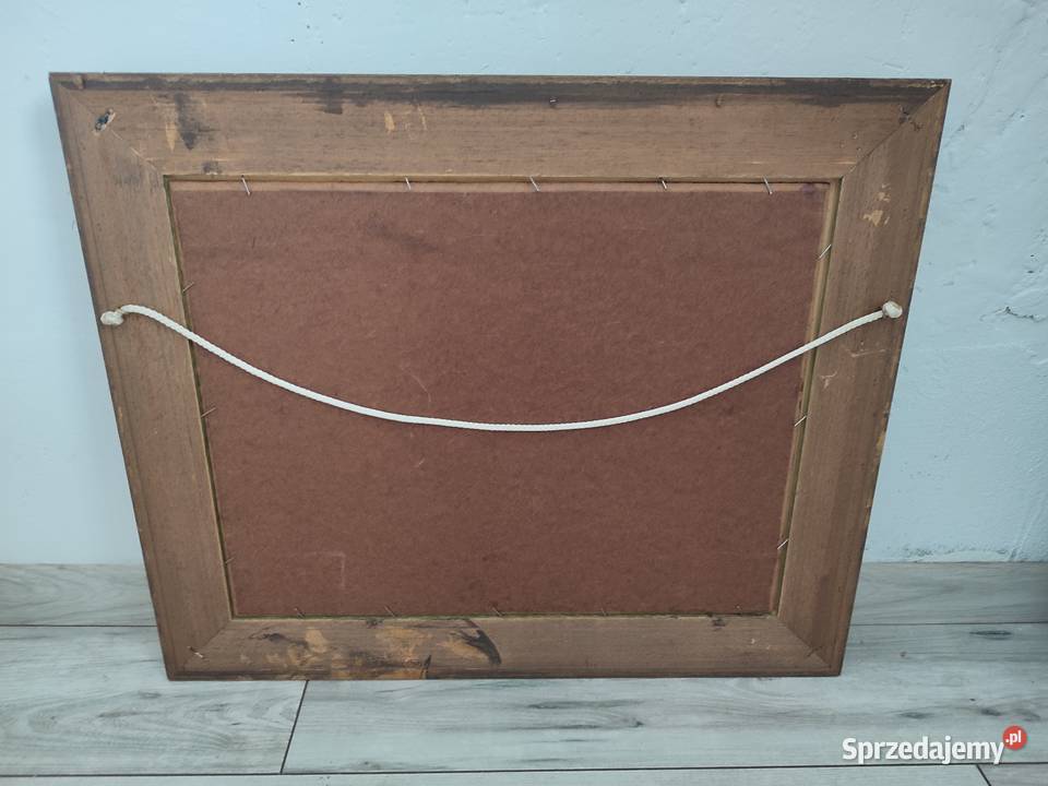 Piękny obraz olejny scena rodzajowa sprzedam