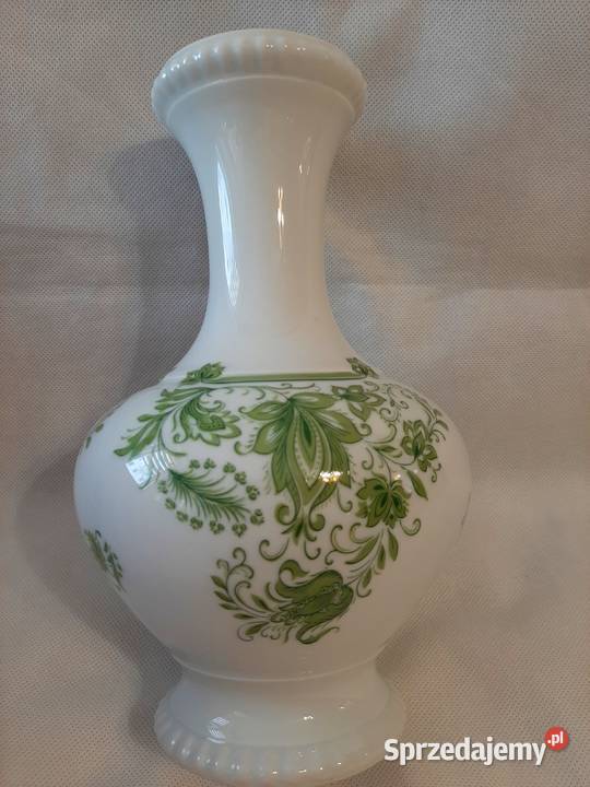 Piękny duży porcelanowy wazon sygnowanylata 70te kujawsko-pomorskie Inowrocław sprzedam