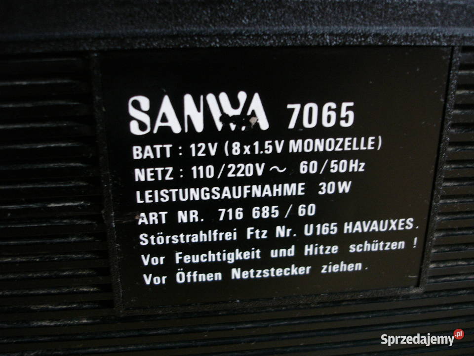 Radiomagnetofon SANWA 7065 Zielona Góra