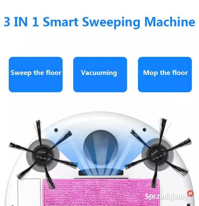 Robot sprzątający 3w1 BowAl 1800Pa odkurzacz mop mazowieckie Ożarów Mazowiecki