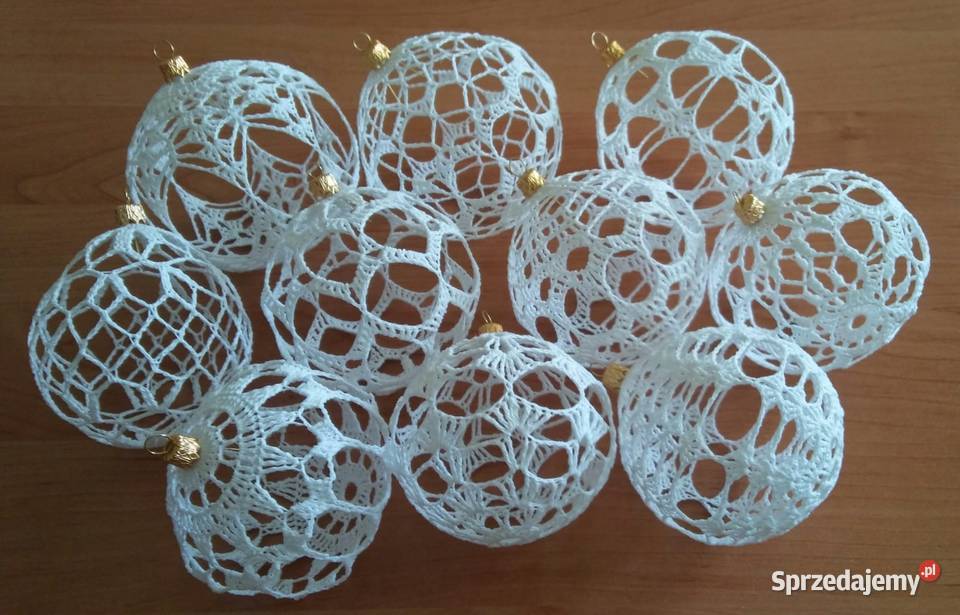 Duże Bombki szydełkowe na choinkę różne wzory i Białystok