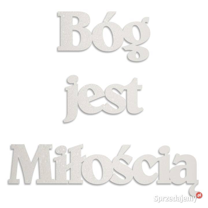 Napis styropianowy Bóg jest Miłością dekoracja Pozostałe Dębna