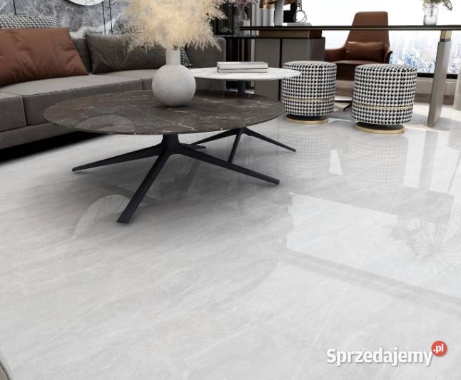 GRES 60X60 szary MARMUR WYSOKI POŁYSK gatII Łask