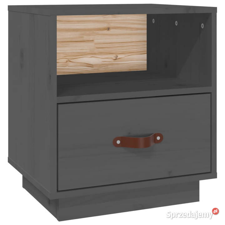 Szafka nocna szara 40x34x45 lite drewno sosnowe Warszawa