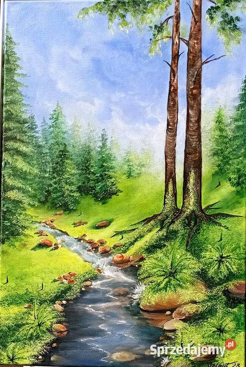 Obraz ręcznie malowany 6040 Łódź