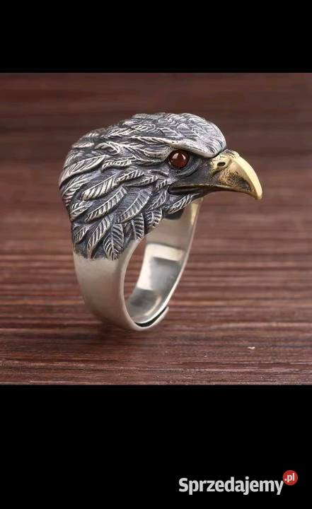 Luksusowy pierścionek z srebra z wizerunkiem mazowieckie Warszawa