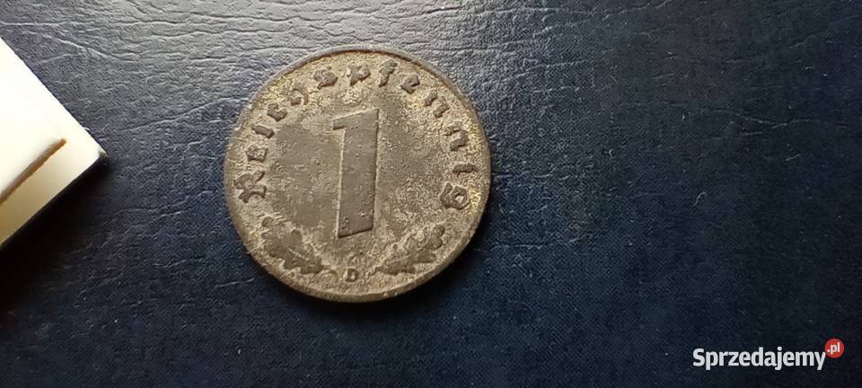 Stare monety 1 fenig 1942 D Niemcy Lesko