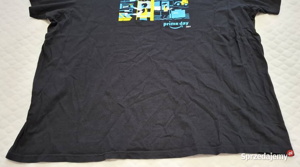 Koszulka krótki rękaw Tshirt czarna Amazon Prime Czeladź