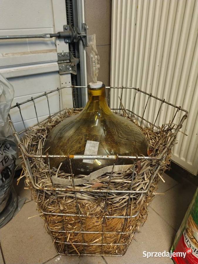 Gąsior baniak na wino 35 litrów z koszem Smolec sprzedam