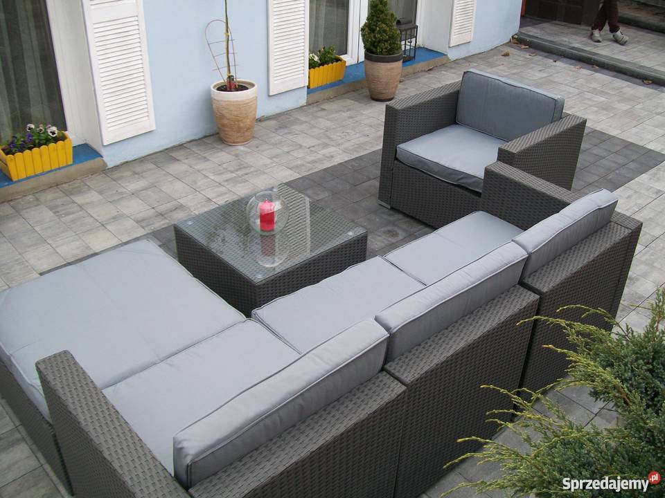sofa fotel naroznik zestaw mebli technorattan tworzywo sztuczne małopolskie Bosutów