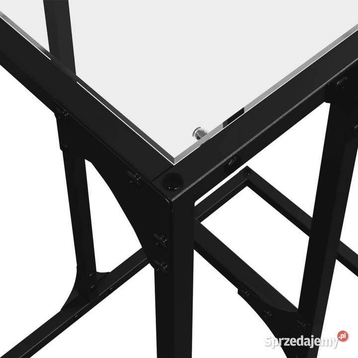 Stolik boczny ze szklanym blatem 40x30x615 stal mazowieckie
