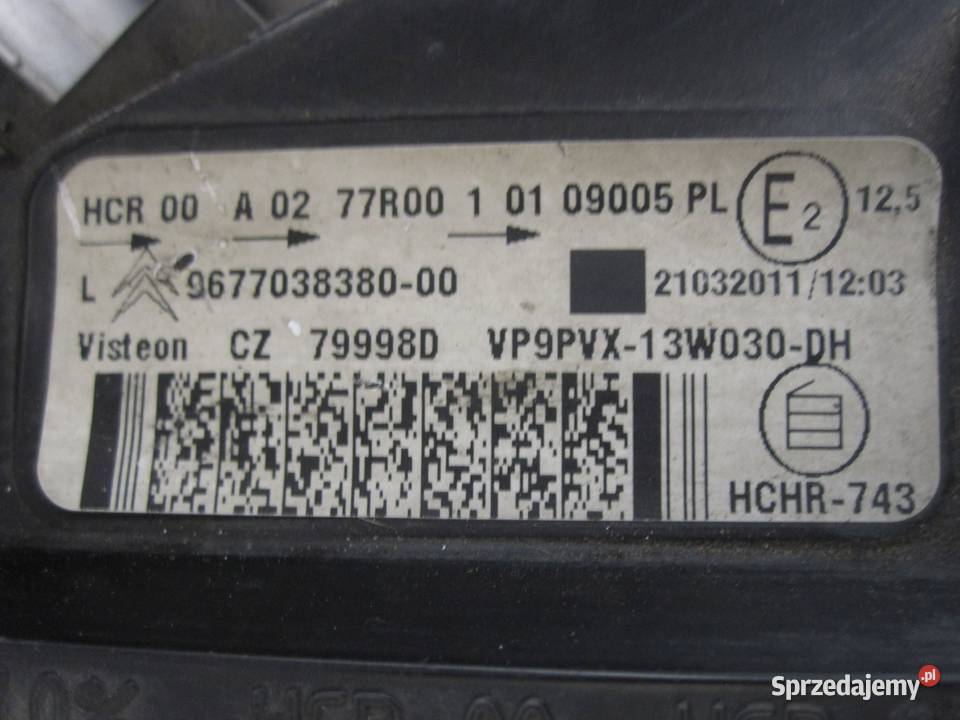 CITROEN DS3 11r lampa lewa przód ANGLIK Kielce