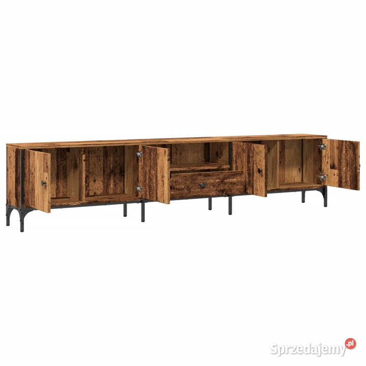 Szafka pod TV z szufladą stare drewno 200x25x44 Warszawa