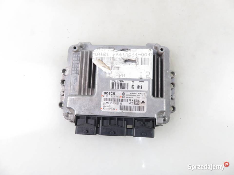 STEROWNIK PEUGEOT 207 16 HDi 16V 0281012465 Motoryzacja małopolskie