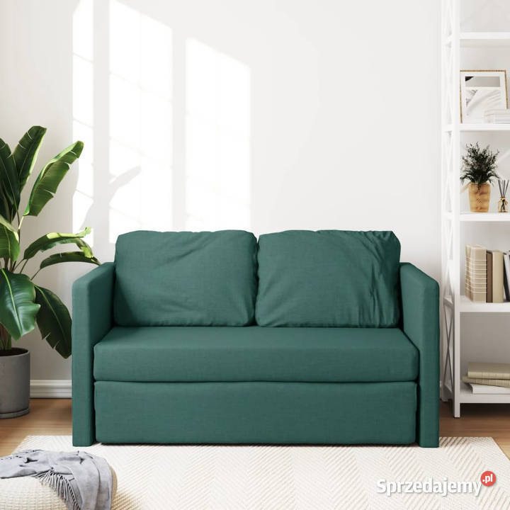 Sofa podłogowa 2w1 ciemnozielona 112x174x55 Warszawa