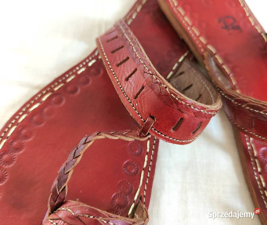 KOHbr Skórzane japonki kohalpuri 40 brązowe