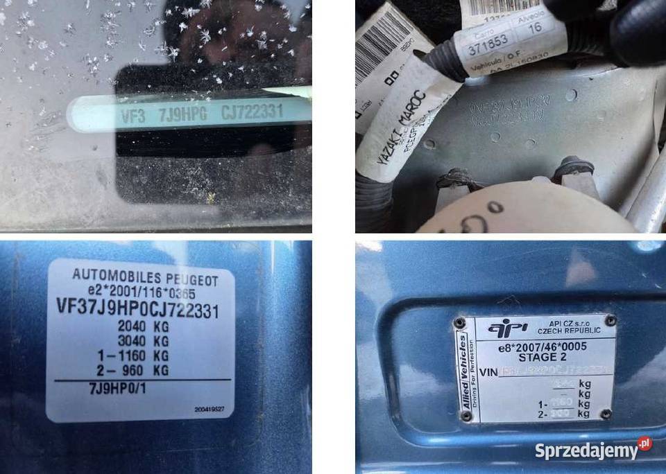 Peugeot Partner II sprzedaż syndyka wspomaganie kierownicy Modlimowo