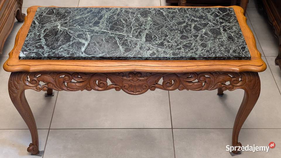Piękny stolik ludwikowski z marmuremsklep Meble Dąbrowa Górnicza